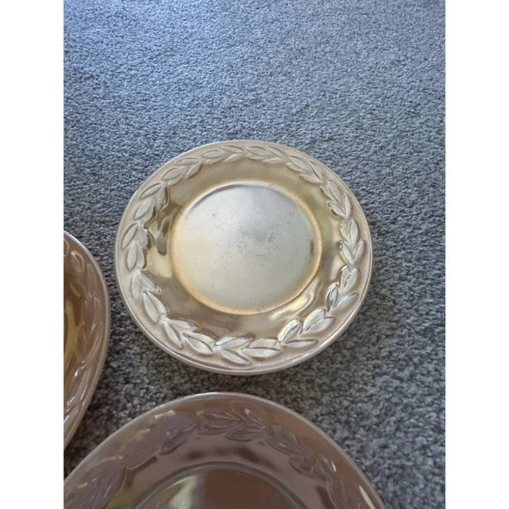 3-PC Fire‎ King Peach Luster Ovenware Replacement Plates
